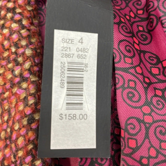 The Limited Women’s Blazer Tweed Wool Blend Long Sleeve Rust Orange Brown Size 4 - Picture 8 of 11